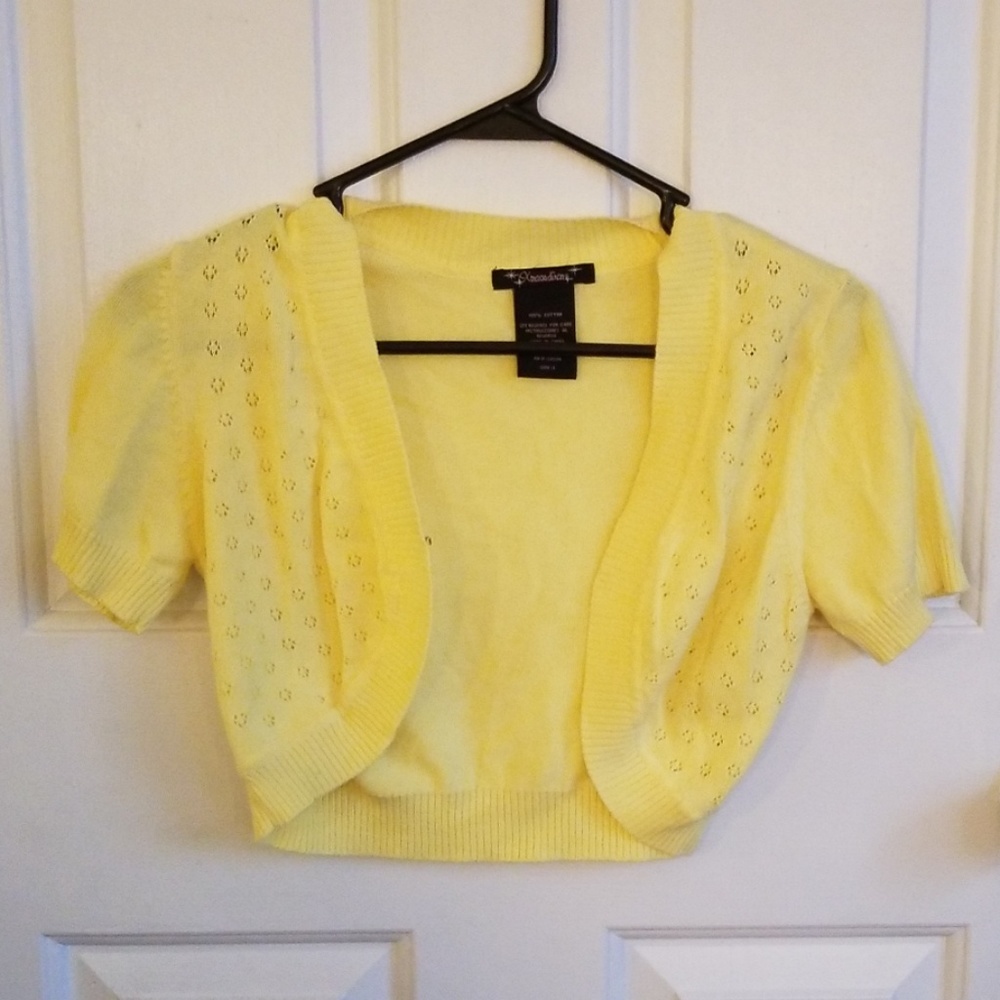 Yellow Cropped Sweater